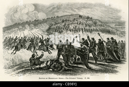 Battle of Missionary Ridge - The Privates' Victory. Stock Photo