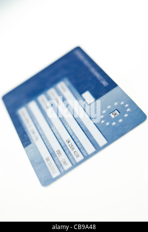 a UK issued European Health Insurance Card. Stock Photo