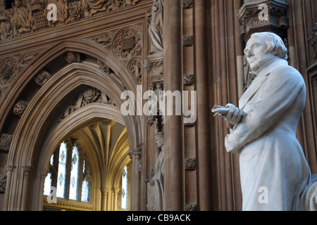 John Earl Russell statue, House of Lords & House of Commons Lobby, The Parliament, London, UK Stock Photo