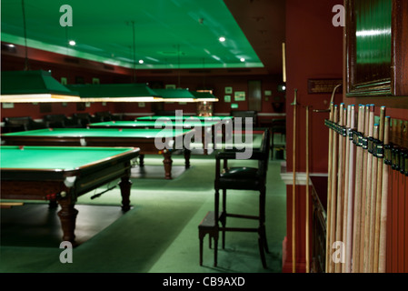 Billiards Room, Royal Automobile Club, London, UK Stock Photo