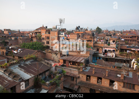 Rooftop view of Bhaktapur - Kathmandu Valley, Nepal Stock Photo