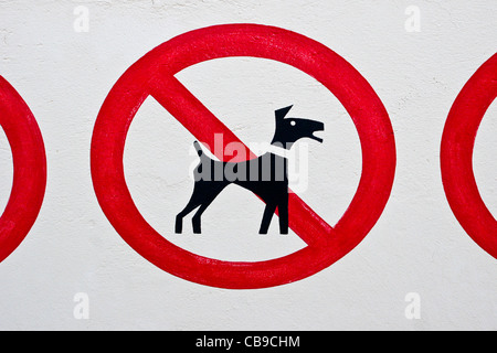 'No Dogs Allowed' sign Stock Photo