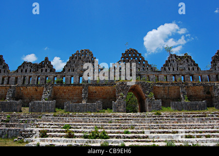 House of the Doves, Mayan Ruins at Uxmal, Yucatan, Mexico Stock Photo