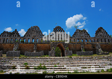 House of the Doves, Mayan Ruins at Uxmal, Yucatan, Mexico Stock Photo