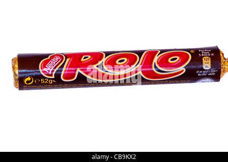 A packet of Nestle Rolo Rolos sweets on a white background Stock Photo ...