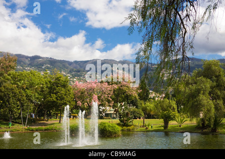 Fountains, Parque de Santa Catarina (Santa Catarina Park), Funchal, Madeira Stock Photo