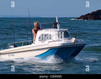 Day fishing boat, Cornwall, UK Stock Photo