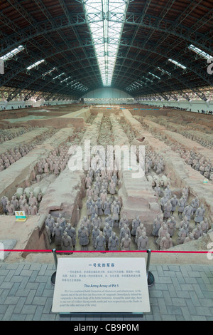 Terracotta Warriors Army Pit Number 1, Xian, Shaanxi Province, PRC, People's Republic of China, Asia Stock Photo