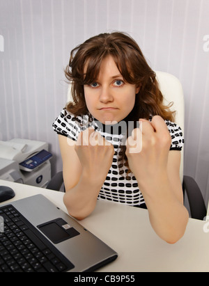 Fighting spirit and aggression business in office Stock Photo