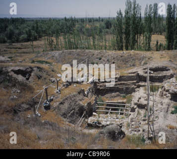 Archaeologists at the Neolithic site of Catalhoyuk central Anatolia ...