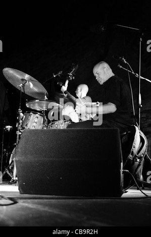 Roberto Gatto and his jazz band perform in Monte Compatri (Rome) Stock Photo