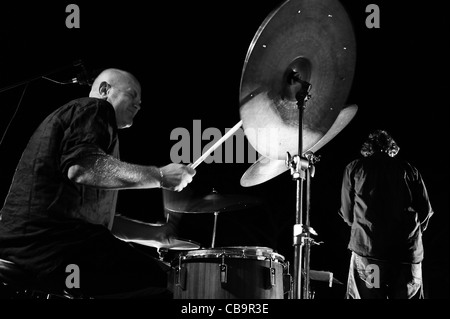 Roberto Gatto and his jazz band perform in Monte Compatri (Rome) Stock Photo