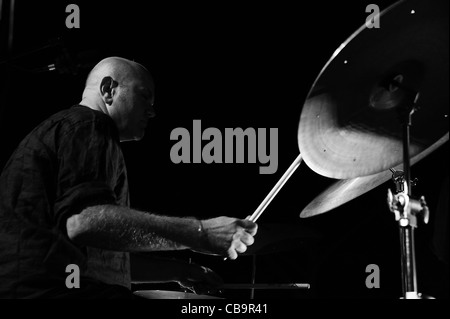 Roberto Gatto and his jazz band perform in Monte Compatri (Rome) Stock Photo