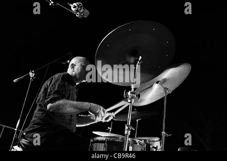 Roberto Gatto and his jazz band perform in Monte Compatri (Rome) Stock Photo