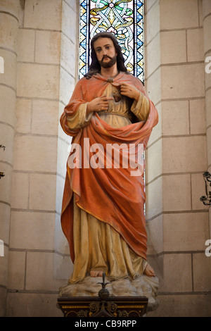 Jesus Christ statue in a Catholic church Stock Photo