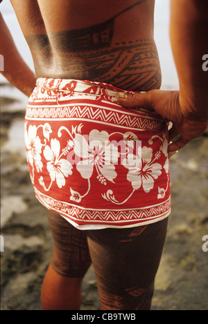 Western Samoa, tattooed male Stock Photo: 41399071 - Alamy
