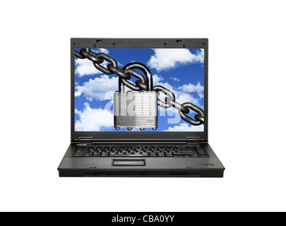 Cloud computing concept for securing the cloud Stock Photo