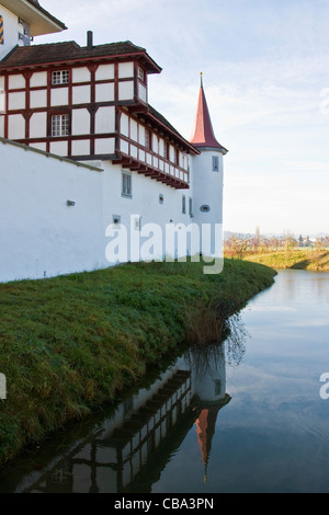 Wasserschloss Wyher, castle, Ettiswil, Switzerland Stock Photo