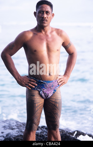 Western Samoa, tatooed male Stock Photo - Alamy