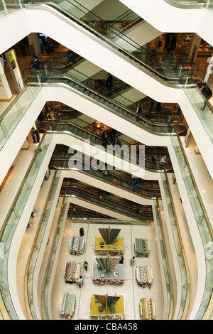 Escalators at the Peter Jones Department store, Sloane Square, London Stock Photo