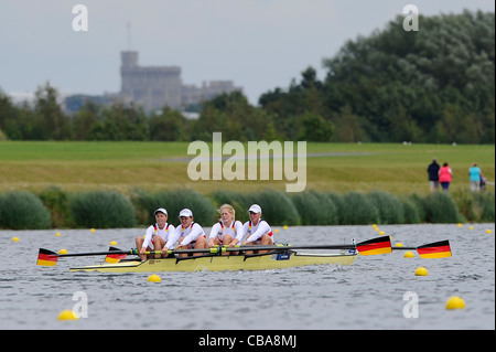 06.08.2011 WINDSOR, ENGLAND. FISA 2011 World Rowing Junior Championships at Eton Dorney, a London 2012 Olympic test event. Stock Photo