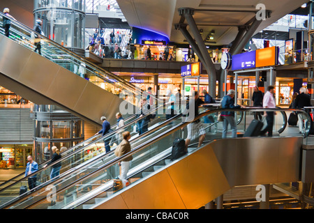 Hauptbahnhof -  Main Railway Station of Berlin, Germany. Stock Photo