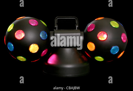 disco lights on black background Stock Photo
