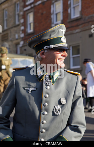 REENACTING NAZI OFFICER IN UNIFORM PICKERING NORTH YORKSHIRE 15 October 2011 Stock Photo