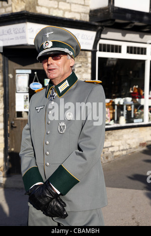 REENACTING NAZI OFFICER IN UNIFORM PICKERING NORTH YORKSHIRE 15 October 2011 Stock Photo