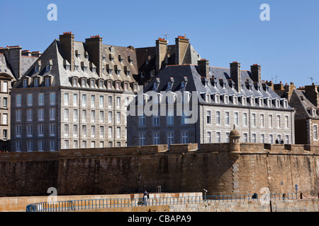 Saint Malo or St Malo city walls, Ille et Vilaine, Brittany, France Stock Photo