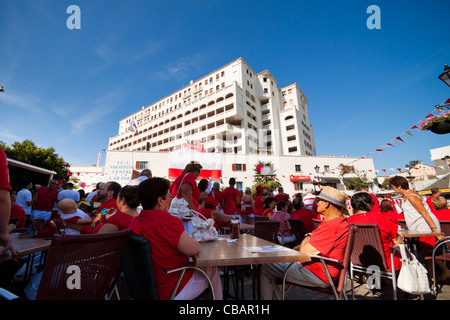 Gibraltar city center during Gibraltar National Day, 10 September 2011. Stock Photo