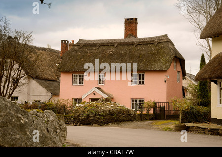 The village of Winsford on Exmoor, Devon, UK Stock Photo