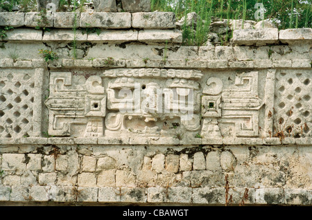 La Iglesia, Chichen Itza, Yucatan Mayan carving Stock Photo