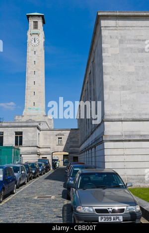 The Clock Tower of The Civic Centre, Southampton, Hampshire, England, UK Stock Photo