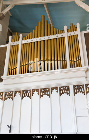 Organ, St Michael the Archangel Church interior, St Michaels Square, Old Town, Southampton, Hampshire, England, UK Stock Photo