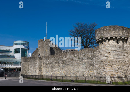 WestQuay Shopping Mall with Arundel and Prince Edward or Catchcold Towers, Southampton, Hampshire, England, UK Stock Photo