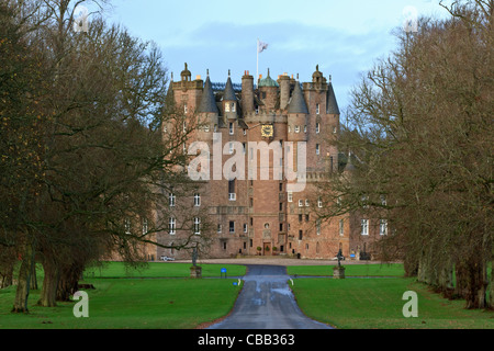 Front of Glamis Castle in Angus, Scotland Stock Photo