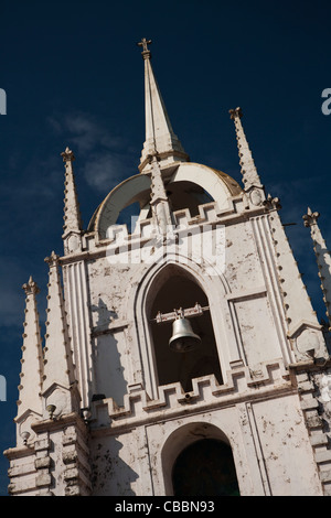 Mae De Deus Church, Saligao. One of the most beautiful churches in Goa Built in 1873. Saligao, Near Baga, North Goa. Stock Photo