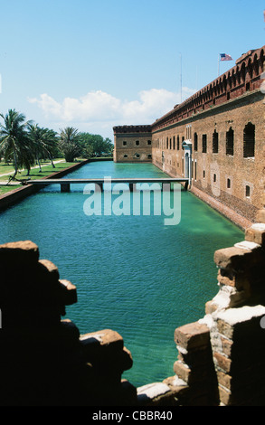 Fort Jefferson on Garden Key in the Dry Tortugas National Park near the Marquesas Islands and the Florida Keys Stock Photo