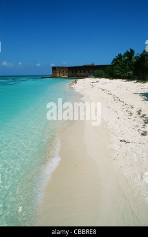 Fort Jefferson on Garden Key in the Dry Tortugas National Park near the Marquesas Islands and the Florida Keys Stock Photo