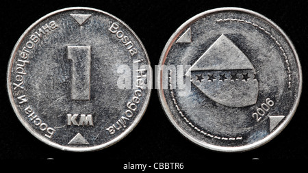 1 Convertible Marka coin, Bosnia and Herzegovina, 2006 Stock Photo