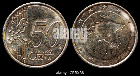 50 Euro cent coin, Estonia, 2011 Stock Photo