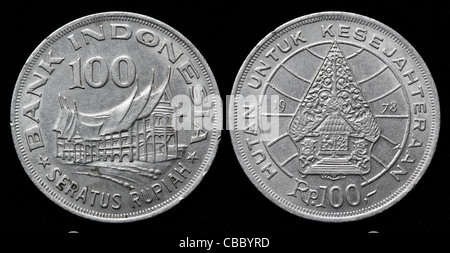 100 Rupiah coin, Indonesia, 1978 Stock Photo