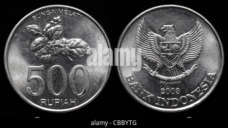 500 Rupiah coin, Indonesia, 2003 Stock Photo