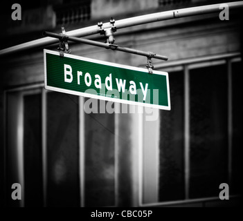 Broadway sign with added vignette in Times Square New York Stock Photo