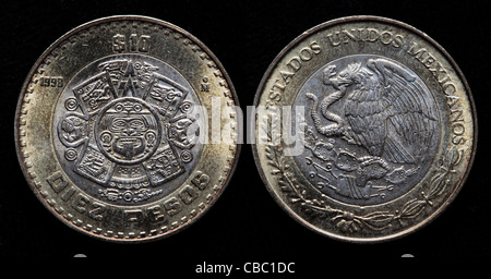 10 pesos coin, Mexico, 1998 Stock Photo