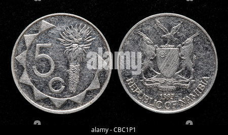 5 cents coin, Namibia, 1993 Stock Photo