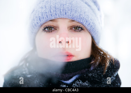 Winter portrait of a girl Stock Photo