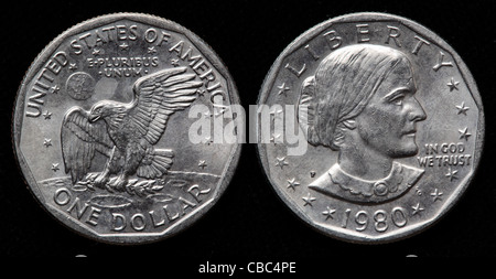 1 Dollar coin, USA, 1980 Stock Photo