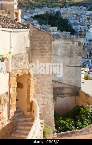 Spiral staircase of old building Stock Photo